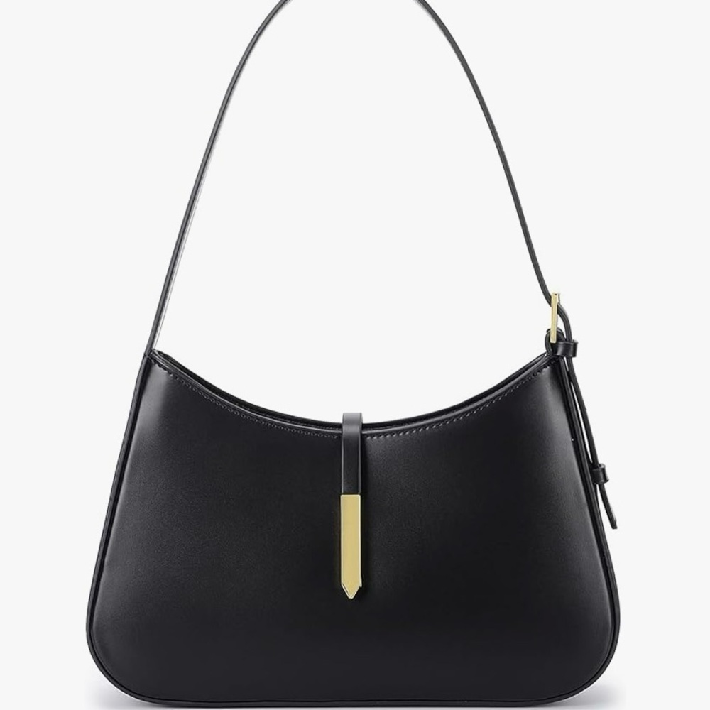 Melolila Crescent Shoulder Bag – Y2K Black Purse w/ Gold Hardware | $38 Retail - Picture 11 of 11